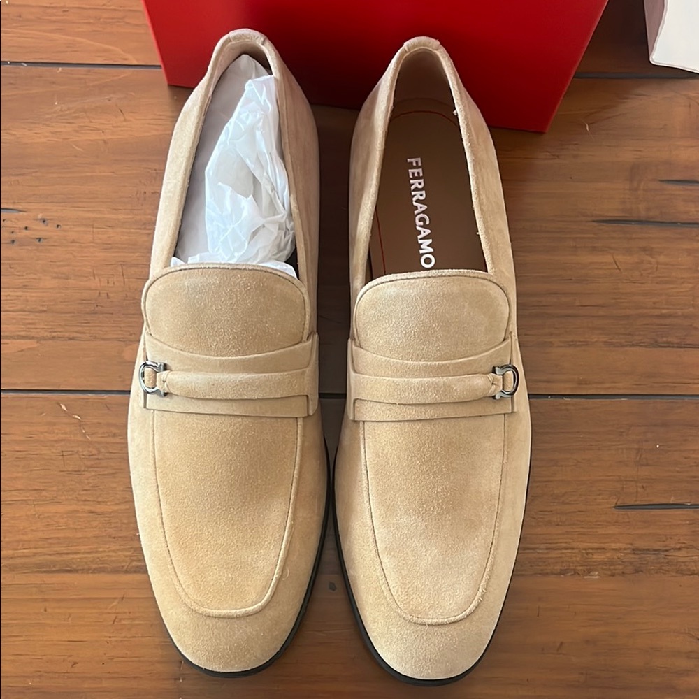 Salvatore Ferragamo Red Loafers & Slip-Ons